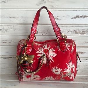 Juicy Couture Red Poinsettia Bumble Bee Bag